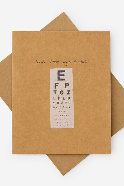 Funny Birthday Card 2.0, GET YOUR EYES CHECKED