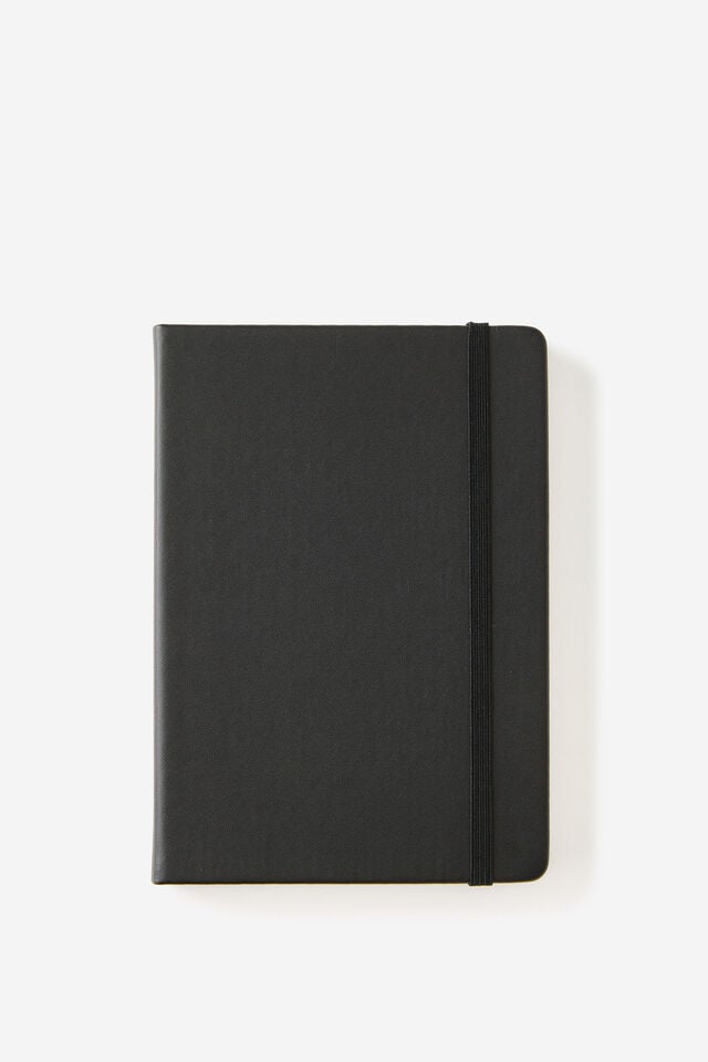 Metro B6 Hard Lined Notebook, Black