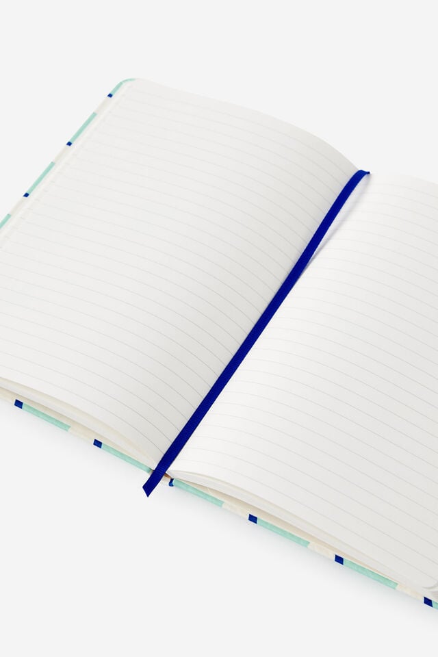 A5 Hard Lined Notetaker Notebook, JELLY MINT POLKA