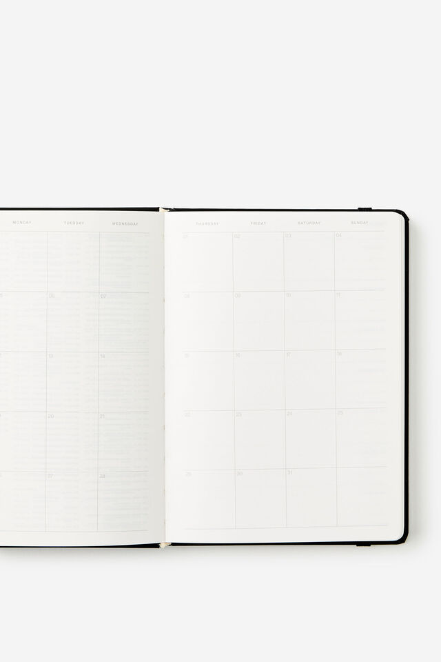2026 B6 Weekly Hard Metro Diary, Black