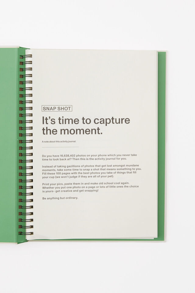 B5 Activity Journal, SNAP SHOT PHOTO A DAY