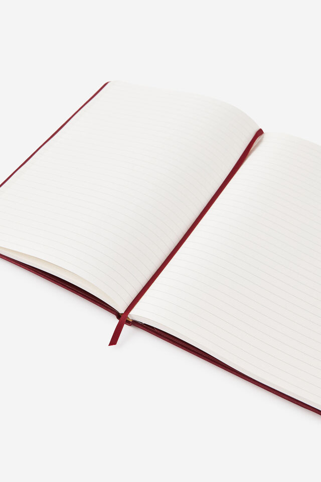 Personalised B5 Hard Cover Lined Notebook, CABERNET
