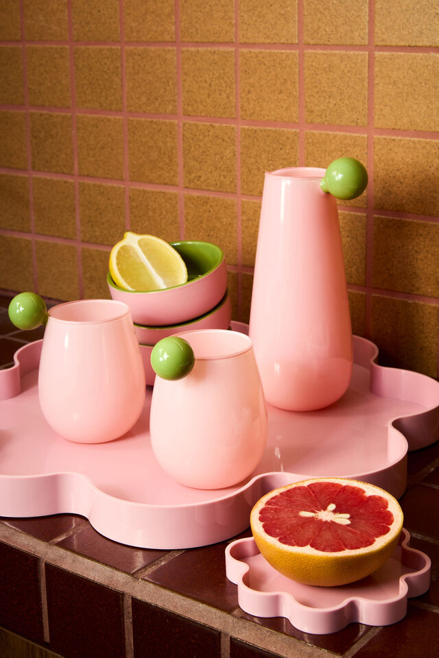 Scalloped Fashion Tray, STRAWBERRY MILK