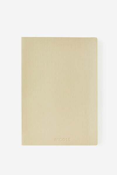 Personalised Metro B5 Soft Lined Notebook, Chai