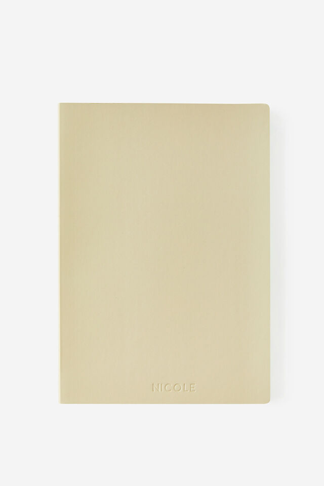 Personalised Metro B5 Soft Lined Notebook, Chai