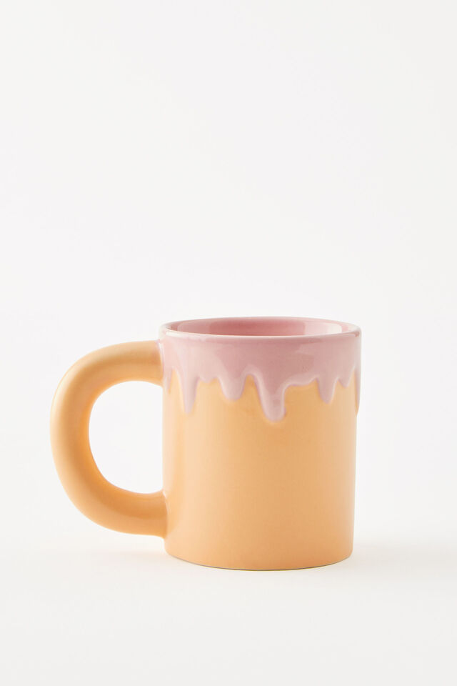 Drip Mug, PEACH PINK