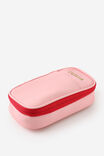Personalised Hybrid Pencil Case, POP RED/FLORAL GINGHAM - alternate image 1