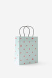 Gift Bag Small, BLUE WITH CHERRY POLKA - alternate image 1
