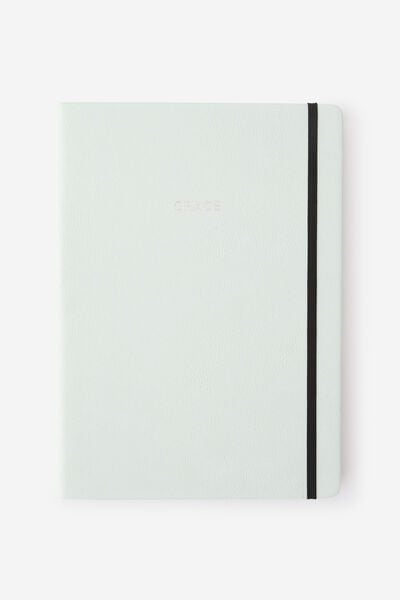 A4 Personalised Buffalo Journal, PASTEL MINT