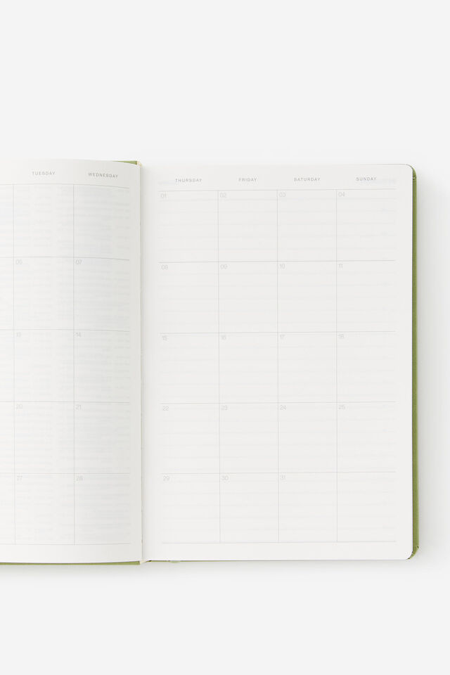 2026 A5 Daily Hard Metro Diary, Little Treats Bay Leaf