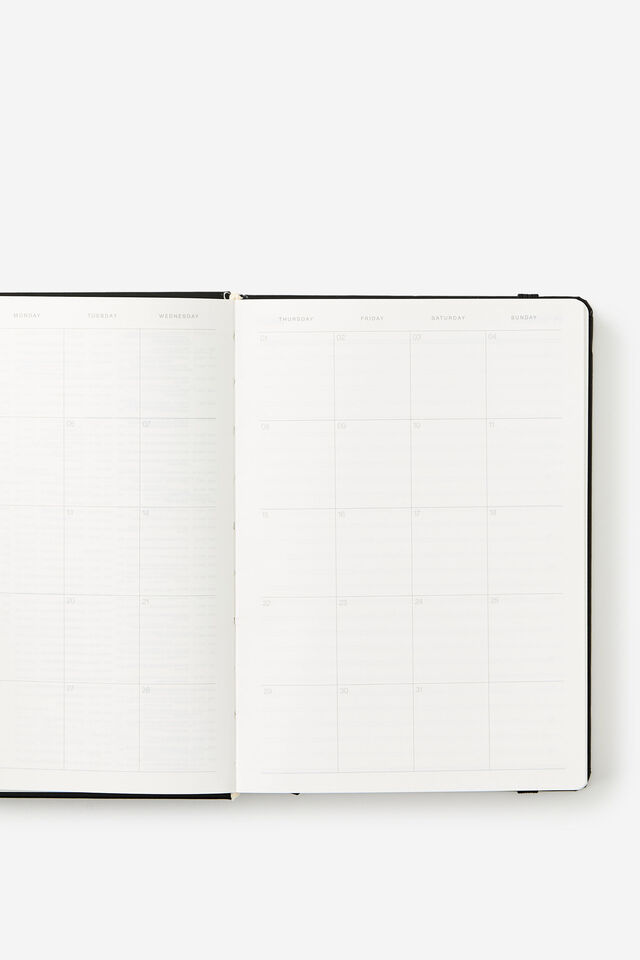 2026 B6 Daily Hard Metro Diary, Black