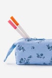 Compact Canvas Pencil Case, BOUQUET DITSY BLUE SKIES - alternate image 2