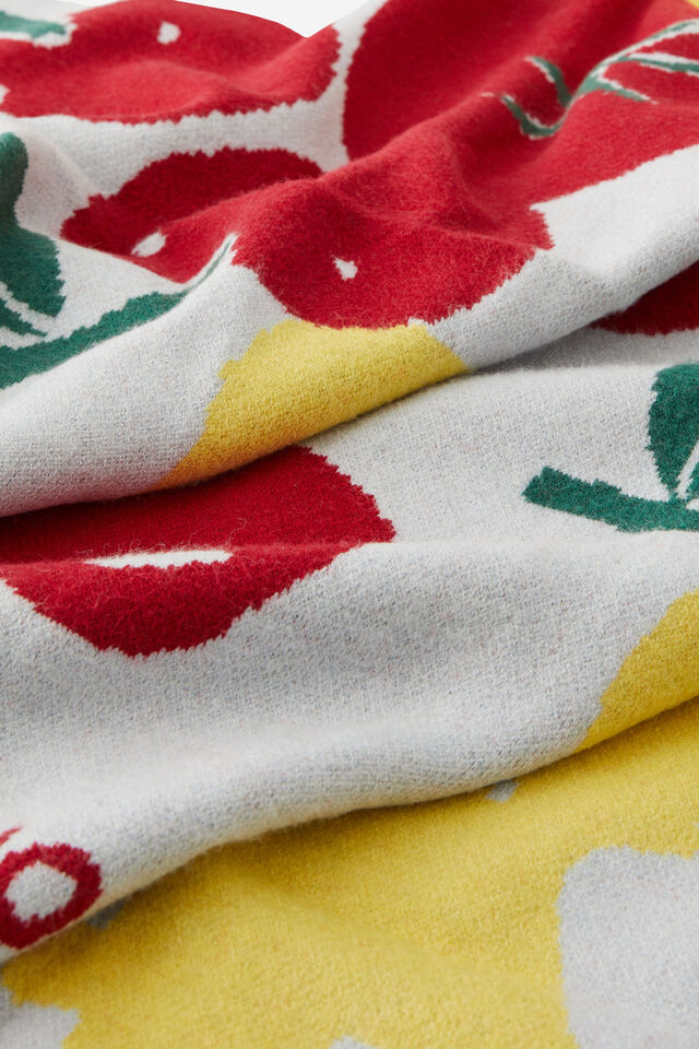 Patterned Throw, FRUITS & VEGGIES