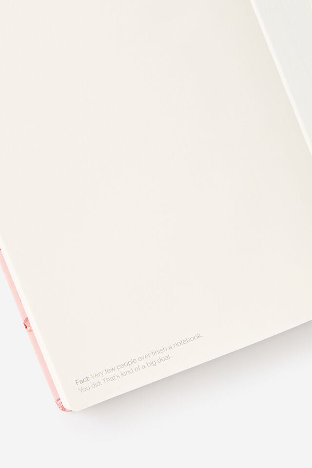 Metro B5 Hard Plain Notebook, Ditsy Pansy Pink Clay
