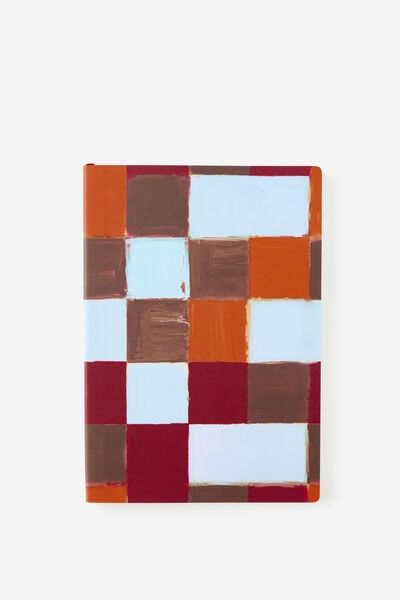 A5 Soft Cover Lined Notebook, PAINTED CHECK
