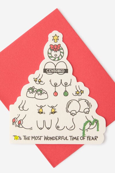 Premium Christmas Card 2025, SHAPED TITS THE SEASON