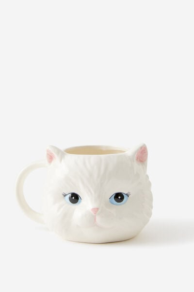 Persian Cat Fashion Mug, WHITE