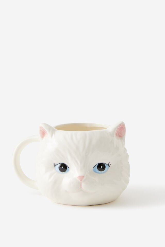 Persian Cat Fashion Mug, WHITE