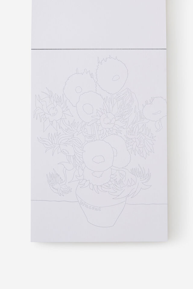 Premium A4 Colouring Pad, LCN VAN GOGH FLOWERS