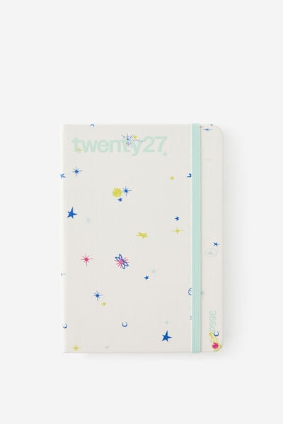 2027 B6 Daily On Schedule Diary, ECRU DITSY CELESTIAL