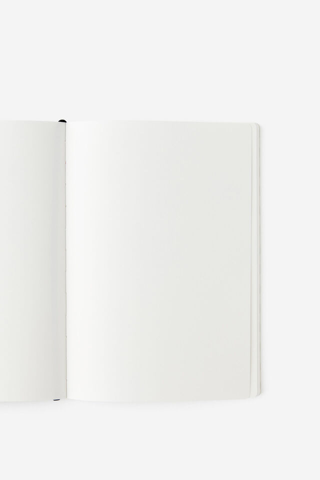 A5 Soft Cover Plain Notebook, BLACK