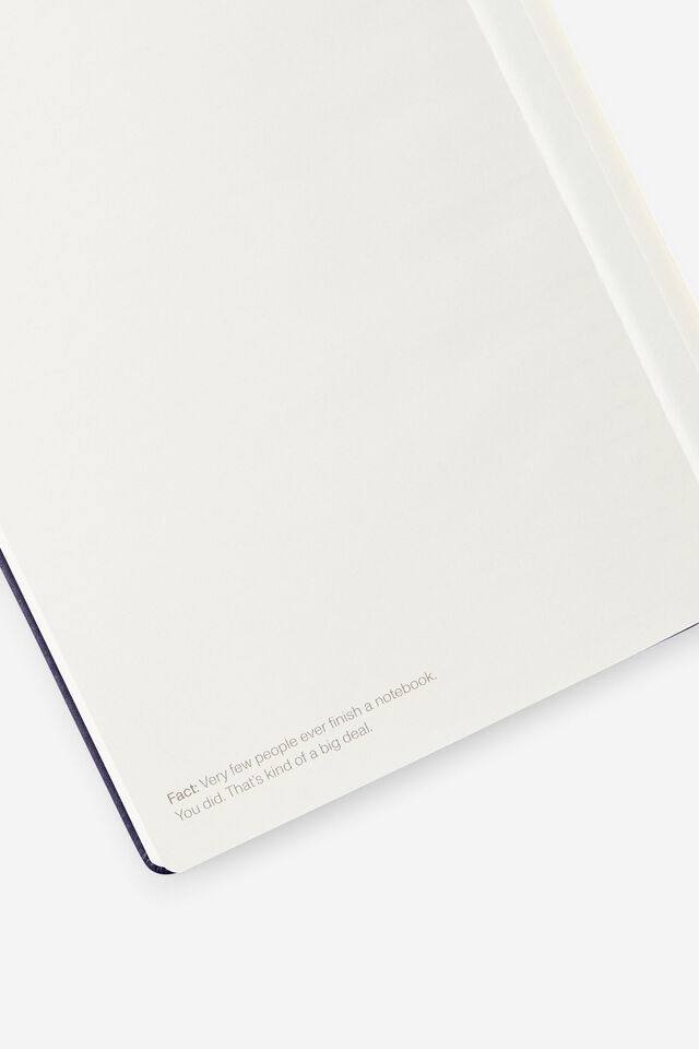 Personalised Metro A5 Hard Lined Notebook, Midnight Ink