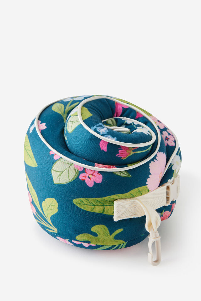 Wrap Around Travel Pillow, WILDER FLORAL SPACED/NORTH SEA