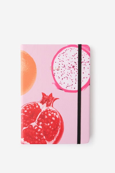 Personalised A5 Buffalo Journal, PINK POMEGRANATE