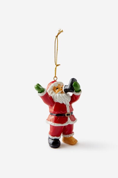 Resin Christmas Ornament, SANTA SHOEY