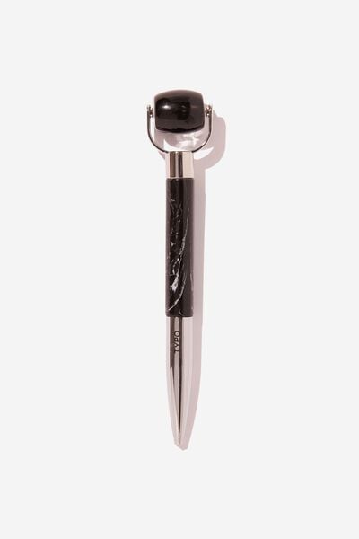 Jasmine Roller Pen, SILVER AND BLACK