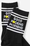 Mid Crew Socks, GOOD F#$KING MORNING!! - example image 2