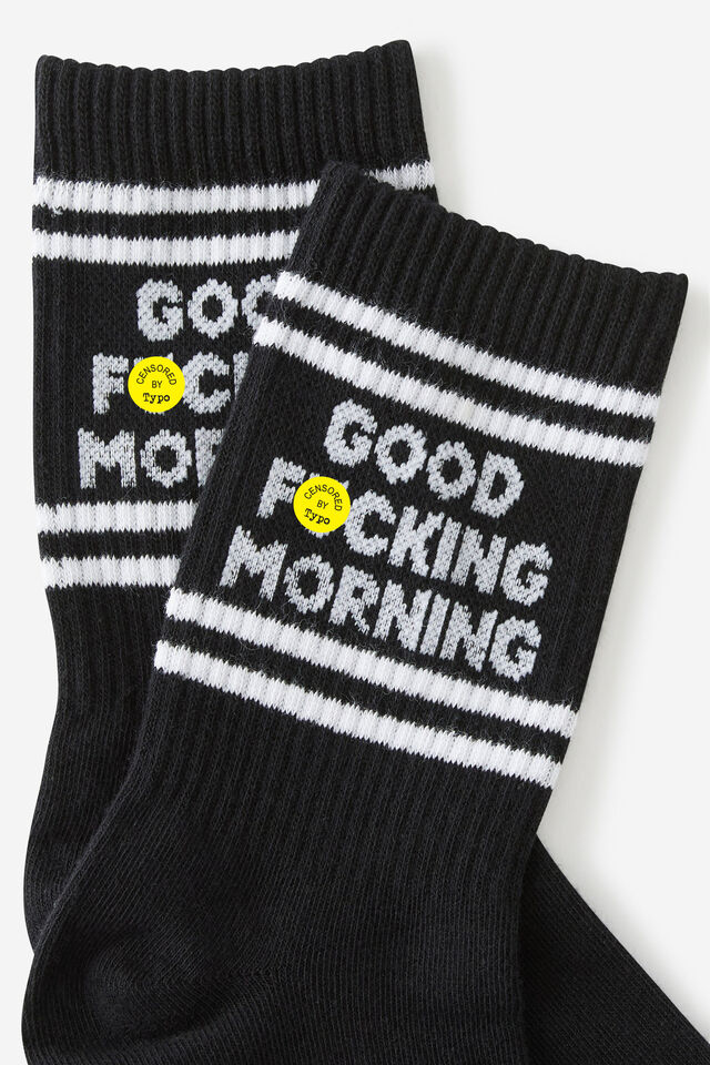 Mid Crew Socks, GOOD F#$KING MORNING!!
