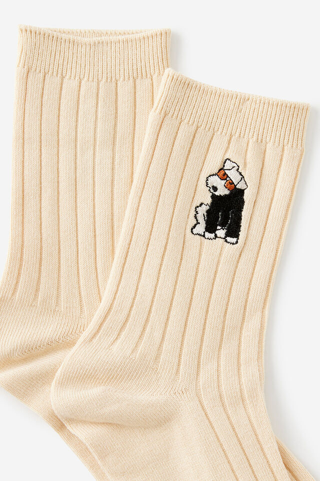 Mid Crew Socks, COOL DOG