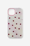 Graphic Phone Case Iphone 13/14/15, STRAWBERRY HEARTS - alternate image 1