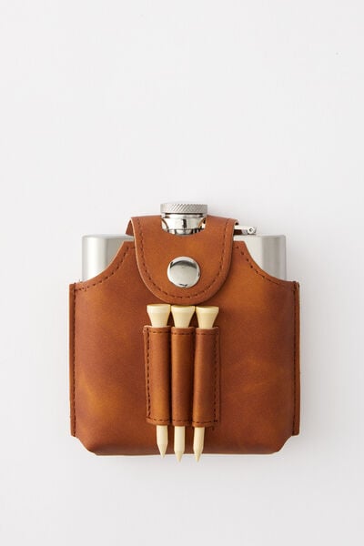 Tee Off Drink Flask, TAN