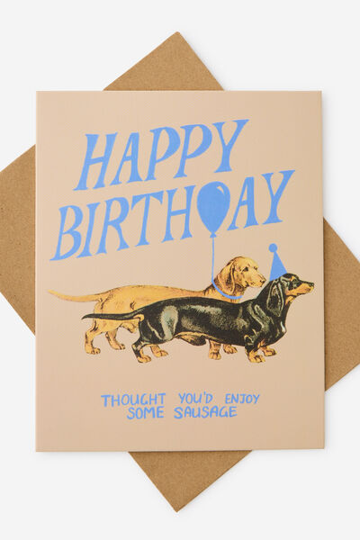 Nice Birthday Card 2.0, HAPPY BDAY SAUSAGE DOGS