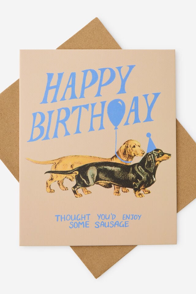 Nice Birthday Card 2.0, HAPPY BDAY SAUSAGE DOGS
