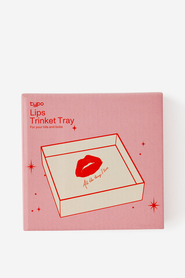 Retro Square Trinket Tray, LIPS