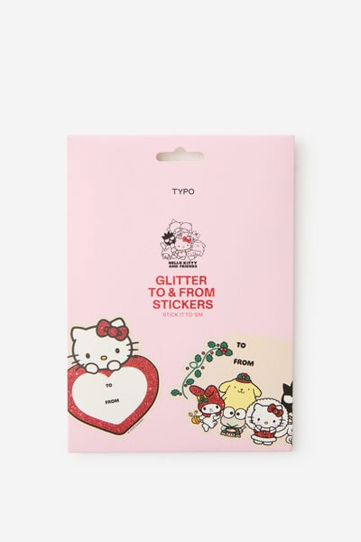 Premium To & From Stickers, LCN SAN HELLO KITTY GLITTER