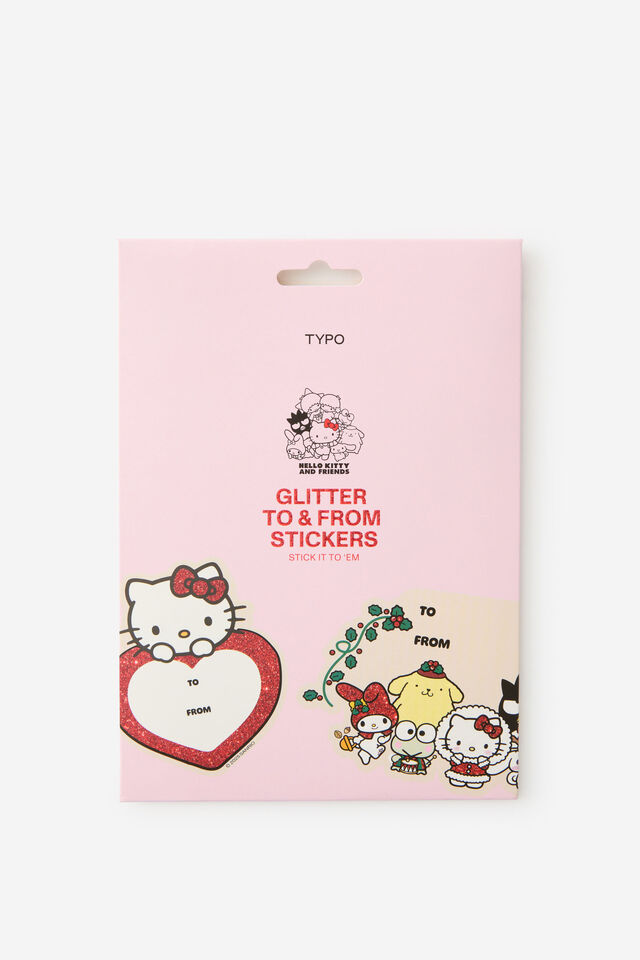 Premium To & From Stickers, LCN SAN HELLO KITTY GLITTER