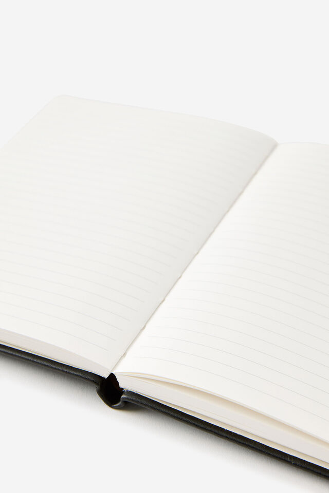 Metro B6 Hard Lined Notebook, Black