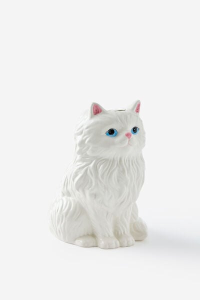 Persian Cat Vase, WHITE