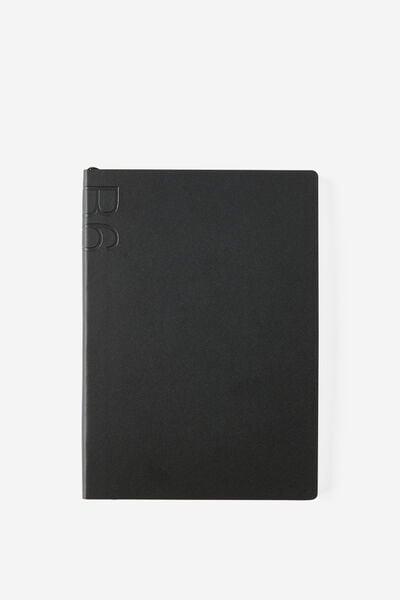 B6 Soft Cover Lined Notebook, BLACK