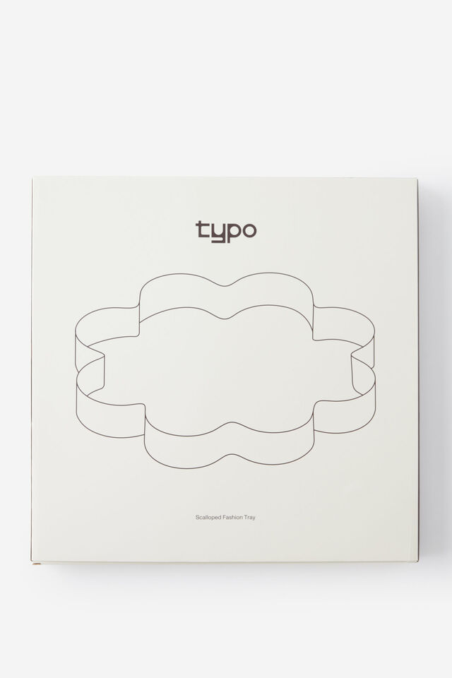Scalloped Fashion Tray, ESPRESSO
