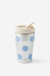 Loft Commuter Cup 350Ml, BLUE POLKA / SILVER CHROME - example image 2