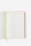 2027 A5 Weekly On Schedule Diary, LAVA RED/WASABI - example image 3
