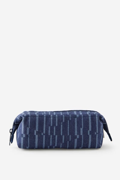 Compact Canvas Pencil Case, MIDNIGHT INK ZIG ZAG