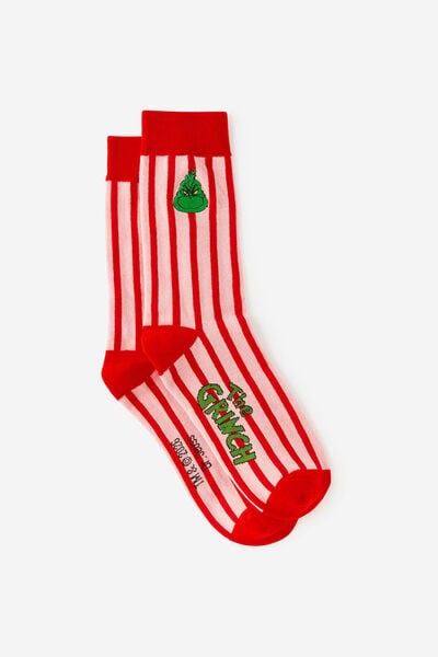 Collector Christmas Crew Socks, LCN DRS GRINCH