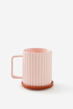 On The Go Mug With Lid, BURNT ORANGE & STRAWBERRY MILK - alternate image 2