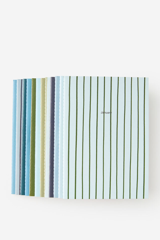 2026 B6 12 Month Box Set, BLUE GREEN STRIPE